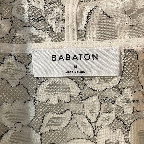 Babaton lace shirt with black trim. - Picture 2 of 8